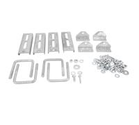 ChengyuWei 8 Inch Galvanized Swivel Top Bunk Bracket Kit, Boat Trailer Bunk Brackets with Hardware, Hot - Dip Galvanized Square U Bolts for 3in x 3in Crossmember, Adjustable