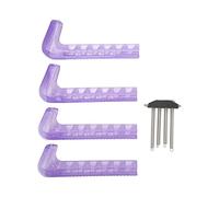 ChengyuWei Adjustable Skate Guards for Hockey Figure Skates, Anti Slip Ice Skate Covers, Durable Silicone Material, Easy to Install Remove, Protects s, Extends Shoe Life (Purple)