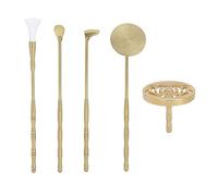 ChengyuWei Brass Incense Making Kit, DIY Incense Tool Set, Brass Incense Press with Scoop Shovel Brush, Complete Kit for Home Fragrance, Meditation, Aromatherapy,