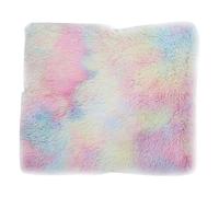 ChengyuWei Rainbow Pet Bed Mat, Warm Small Dog Bed Protect Sofa, 2 in 1 Pet Cat Mat Bed Colorful Cushion Pad Cloth, Anti Slip Breathable Kitty House