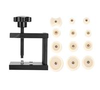 ChengyuWei Screw Type Watch Crystal Press Tool, Professional Watch Case Cover Press with 12 Nylon Dies, Metal Watch Repair Kit for Front Back Case Closing, Adjustable Pressure Control for Pre