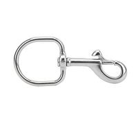 ChengyuWei Swivel Large Eye Bolt Snap Hooks, Marine Grade Single Ended Flagpole Snap Clips, Silvery D rings Buckle, Stainless Steel Single Head Hook D Ring Lobster Clasp Lanyard Hook