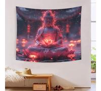 ChengzeTCo 3D Tapestry, Polyester Material,Colourful Buddhas Art Tapestries, TV Backdrop Wall Blanket Party Backdrop Decor Bedroom,180cmx230cm, for Living Room Bedroom & Dorm