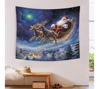 ChengzeTCo 3D Tapestry, Polyester Material,Father Christmas Art Tapestries, Bedroom Tapestry Bedroom Aesthetic Dormitory Studio Decoration,70cmx100cm, for Living Room Bedroom & Dorm
