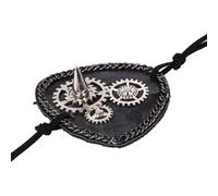 CHENGZI PU Leather Retro Gear Steampunk Eye Patch Pirate Eye Patch Single Eye Mask for Halloween Carnival Party (A)