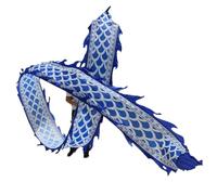 CHENHOJU 6m/8m/10m/12m dragon dance streamer Spring Festival ribbon throwing fitness and entertainment equipment for the elderly Juggling Sets(Blu,10m/32.8ft)