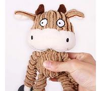 Chenhw Pet plush bite-resistant molar sound toy tooth cleaning deodorant monkey modeling toy, Light brown