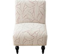 Chenille Armless Accent Chair Cover Set of 2 1, Stretch Armless Chair Slipcover Washable Slipper Chair Furniture Protector with Elastic Bottom (pink,1 Pack)