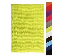 Chenille Bath Mat 60 x 90 cm Green