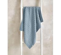 Chenille Blanket - Blue Stripe Blue