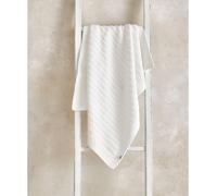 Chenille Blanket - White Stripe WHITE