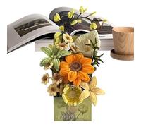 Chenille Flower Creation Kit, Creative Chenille Bouquet Kit for Mother's Day, Chenille Yarn Flower Kit | for Living Room, Bedroom, Office, Party, Birthday, Mom
