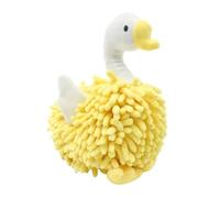 Chenille Goose Hand Towels, Soft Fuzzy Absorbent Towel Ball 22cm Cute Hanging Drying Cloth for Bathroom Kitchen Nursery Decoration Kids Healthy Washing Habits Yellow