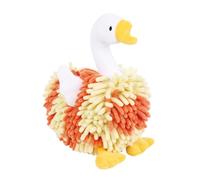 Chenille Goose Hand Towels, Soft Fuzzy Absorbent Towel Ball 22cm Cute Hanging Drying Cloth for Bathroom Kitchen Nursery Decoration Kids Healthy Washing Habits Orange Yellow