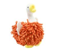 Chenille Goose Hand Towels, Soft Fuzzy Absorbent Towel Ball 22cm Cute Hanging Drying Cloth for Bathroom Kitchen Nursery Decoration Kids Healthy Washing Habits Orange