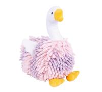 Chenille Goose Hand Towels, Soft Fuzzy Absorbent Towel Ball 22cm Cute Hanging Drying Cloth for Bathroom Kitchen Nursery Decoration Kids Healthy Washing Habits Pink Purple