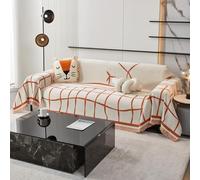 Chenille Grand Plaid & Couvre-lit Lavable Canapé Jete avec Franges Délicates Protection Canapé Couverture d'Angle 180x340cm - ge Idéal pour Décoration d'Intérieur