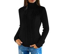Chenille Jumpers Turtleneck Sweater Women Winter Knitted Wool Knit Bottom Female Long Sleeve Thick Loose Pullover Thin Jumpers for Women UK Sales Essentials Hoodie Black Boho Christmas Women Sweater