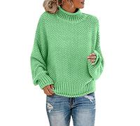 Chenille Jumpers Women Womens Fashion Autumn Winter Knit Sweater Thick Thread Pullover Turtleneck Sweater Funny Xmas Jumpers for Women UK Deals Valentine's Day Essentials Sweater Dress