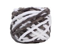 Chenille Knitting Yarn Fluffy Velvet Plush Ice Stripe Thread Thick Ball for DIY Scarf Sweater Sewing Supplies for Hand Knitting(Color33)