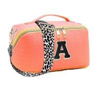 Chenille Letters Cosmetic Bags, Large Makeup Bags | Large Capacity Portable Waterproof Makeup Bag, Classified Storage Toiletry Bag Multipurpose Design, orange1, 説明を参照してください, See Description