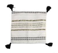 Chenille Lumbar Pillow Cover Outdoor Patio Sofa Cushion Case Striped Washable Decor for Garden Couch Living Room 45x45cm Black(45 * 45cm white)