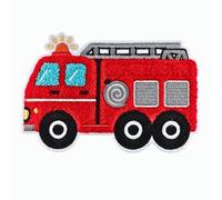 Chenille Patch Fire Engine - Iron-on, Children's Clothing, Machine Washable, DIY Iron-on, Children, Birthday, T-Shirt, Gift, Jumper, Backpack, Gift Idea, Applique