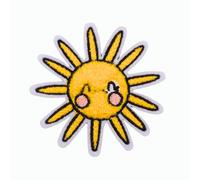Chenille Patch Sun Pack of 2 - Iron-on, Children's Clothing, Machine Washable, DIY Iron-on, Children, Birthday, T-Shirt, Gift, Partner Looks, Friend: Inside, Siblings, Best Friends, Mum Mini