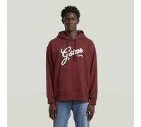 Chenille Relaxed Hoodie Sweater - Red - Men XXL
