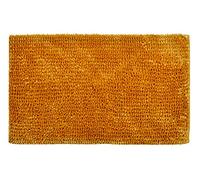 Chenille Shimmer Bat Mat in Mustard Yellow Non Slip Supersoft and Absorbent