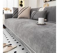 Chenille Sofa Cover, Non-Slip Washable Heavy Duty Couch Protector, Pet Friendly Furniture Cover for 2-4 Seater L-Shape Sectional in Living Room