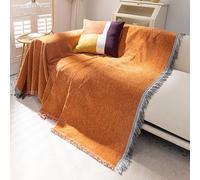 Chenille Sofa Slipcover Anti Slip Universal Couch Cover for 1 4 Seater L Sd Sofas Nordic Living Room Throw Blanket (180x380cm) Multipurpose Sofa Protector