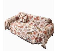 Chenille Sofa Slipcover for 2/3/4 Cushion Couch Furniture Protectors Cover Bird and Flower Pattern Sectional Couch Covers L Shape Blanket Washable Sofa Slipcover
