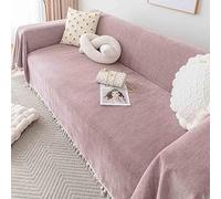 Chenille Sofa Throws - Large 3 & 4 Seater, Breathable Washable Couch Blanket with Decorative Tassels, J-180x300cm/70.87x118in