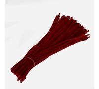Chenille Stems 100pcs 30cm Chenille Stems Twist Wire Chenille Stems Pipe Cleaners Handmade Kids Educational Toys DIY Craft Supplies (Color : Burgundy)