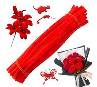 Chenille Stems - Multi-Purpose Craft Twists, Bendable Fuzzy Rods, Anti-Shedding Pipe Cleaners, Soft Arts Modeling Tools | For Boys Girls Classroom Crafts, Birthday Party Activities, Home Creative Proj