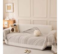 Chenille Stretch Sofa Cover with NonSlip Elastic Bottom Pet & Kid Spill Protector Jacquard Textured Furniture Protector Grey 180×460cm (71"×181")