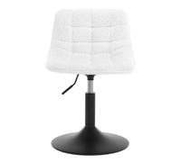 Chenille Swivel Vanity Stool, Height Adjustable For Dressing Table