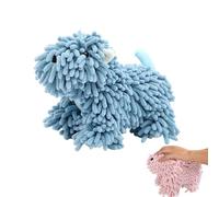 Chenille Towel Ball Dog, Cute Puppy Chenille Hand Towel, Fluffy Soft Absorbent, Can Be Hung/Stood, for Bathroom/Kitchen Countertops (Blue)