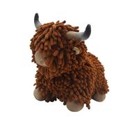 Chenille Toy Hand Towel, Cute Cow Highland Plush Doll, Microfiber Fuzzy Ball Hand Towels, Standing Animal Toy For Bathroom Kitchen