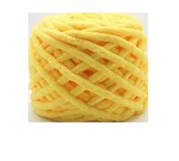 Chenille Yarn 1Pc 100g Velvet Hand Knitting Yarn Polyester Crochet Knit Scarf Slipper Hat Line Cushion Doll Slippers Threads 50m(4 Yellow)