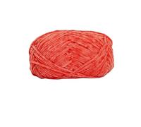 Chenille Yarn 1Pc 40g Chenille Yarn for Knitting Thin Velvet Crochet Yarn Hand Knit Thread for Sweater Blanket Scarf Crochet Dolls Shoes Lines(Orange)
