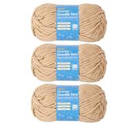 Chenille Yarn #6, Super Bulky Blanket Yarn for Crocheting & Knitting, Extra Soft Chunky Thick Yarn, Easy to Crochet, Perfect for Amigurumi, Baby Blankets, DIY Home Decor, 3Skeins(300g/10.5oz), Khaki