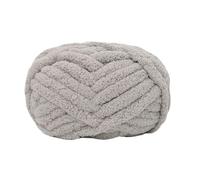 Chenille Yarn Chunky Yarn 226g/Ball Winter Thick Crochet Yarn for Bag Blanket Sewing Ball for Basket Carpets for Cushion DIY Hand Knitting(Light Grey)