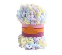 Chenille Yarn Chunky Yarn Puffy Fine Yarn Finger Loop Knitting Hand Crochet Soft Thread Blanket Scarf Polyester Chenille Wool Ball(Color 19)