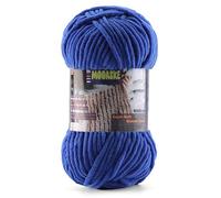 Chenille Yarn for Crocheting - Chunky Blanket Yarn for Hand Knitting - Velvet Yarn for Amigurumi Crochet, Fluffy Soft Yarns Weight Per Roll 100g/3.53oz, Length 120m/131.2yard (Dark Blue)