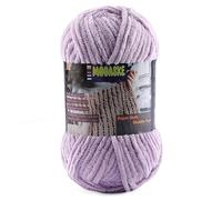 Chenille Yarn for Crocheting - Chunky Blanket Yarn for Hand Knitting - Velvet Yarn for Amigurumi Crochet, Fluffy Soft Yarns Weight Per Roll 100g/3.53oz, Length 120m/131.2yard (Light Purple)