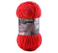 Chenille Yarn for Crocheting - Chunky Blanket Yarn for Hand Knitting - Velvet Yarn for Amigurumi Crochet, Fluffy Soft Yarns Weight Per Roll 100g/3.53oz, Length 120m/131.2yard (Red)