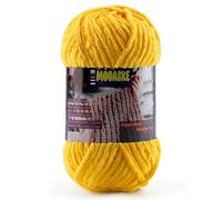Chenille Yarn for Crocheting - Chunky Blanket Yarn for Hand Knitting - Velvet Yarn for Amigurumi Crochet, Fluffy Soft Yarns Weight Per Roll 100g/3.53oz, Length 120m/131.2yard (Yellow)