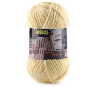 Chenille Yarn for Crocheting - Chunky Blanket Yarn for Hand Knitting - Velvet Yarn for Amigurumi Crochet, Fluffy Soft Yarns Weight Per Roll 100g/3.53oz, Length 120m/131.2yard (Yellowish)